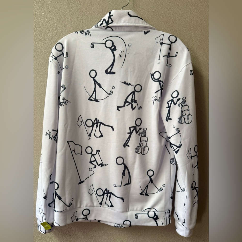 AceGolfs Hyper-prep Golf Stick Person 1/4 Zip Pullover Sweatshirt Women’s Sz.S - Picture 8 of 10